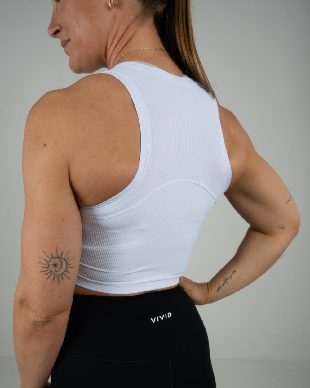 Elevate Ribbed Top (Bright White)