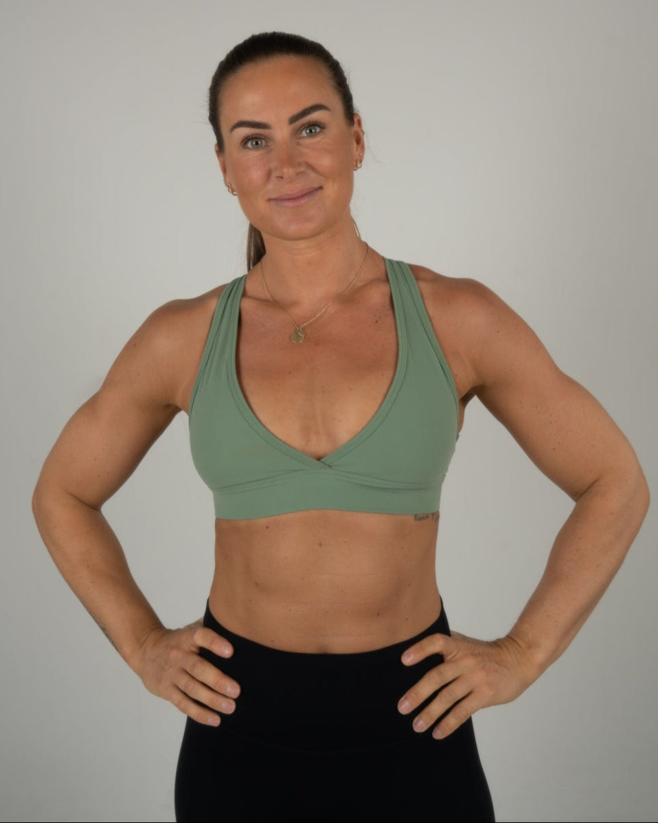 Elevate Cross Bra (Green)