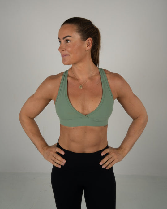 Elevate Cross Bra (Green)