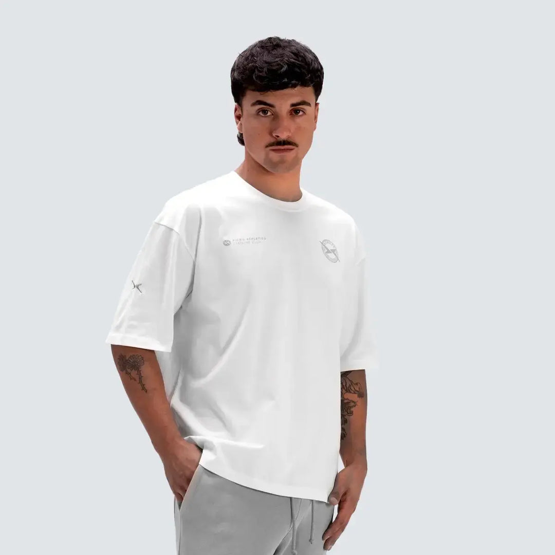 Men´s Oversize T-Shirt Lifestyle (White) Picsil