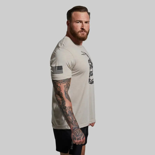 Gadsden Flag Tee (Tan) Born Primitive