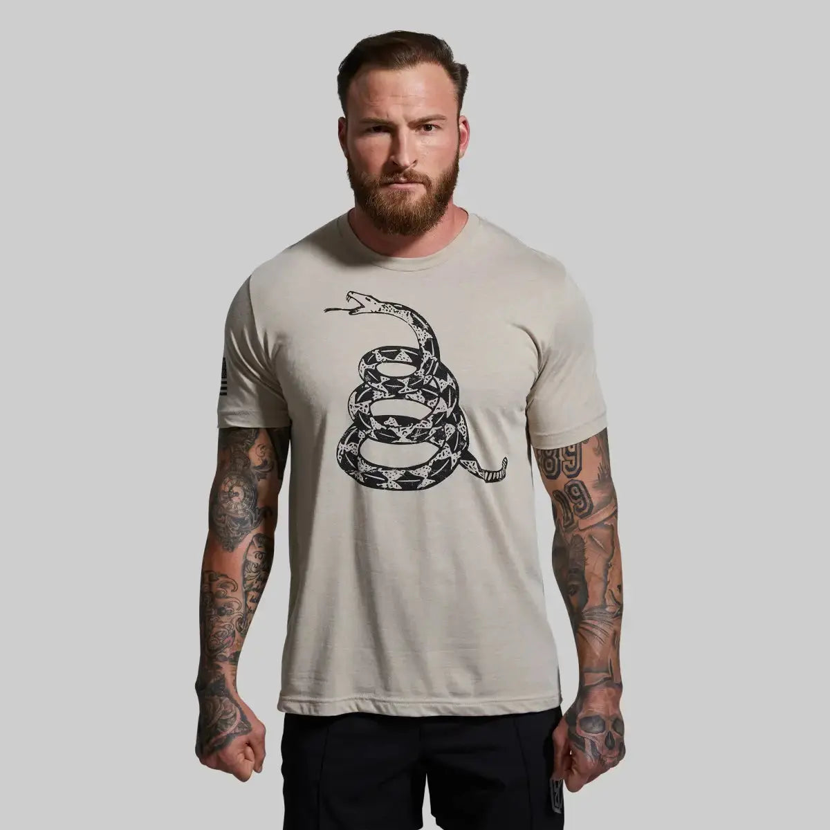 Gadsden Flag Tee (Tan) Born Primitive