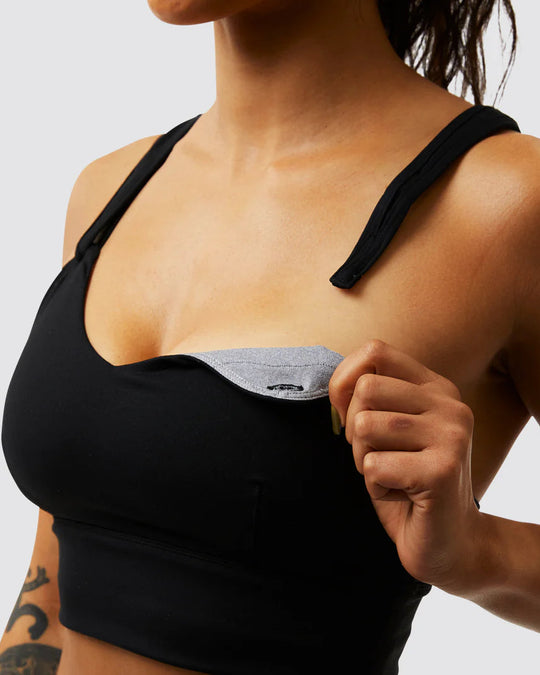 Milk and Muscles Nursing Sports Bra (Black)