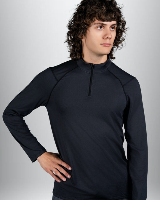 Mens Tech Half Zip (Black)