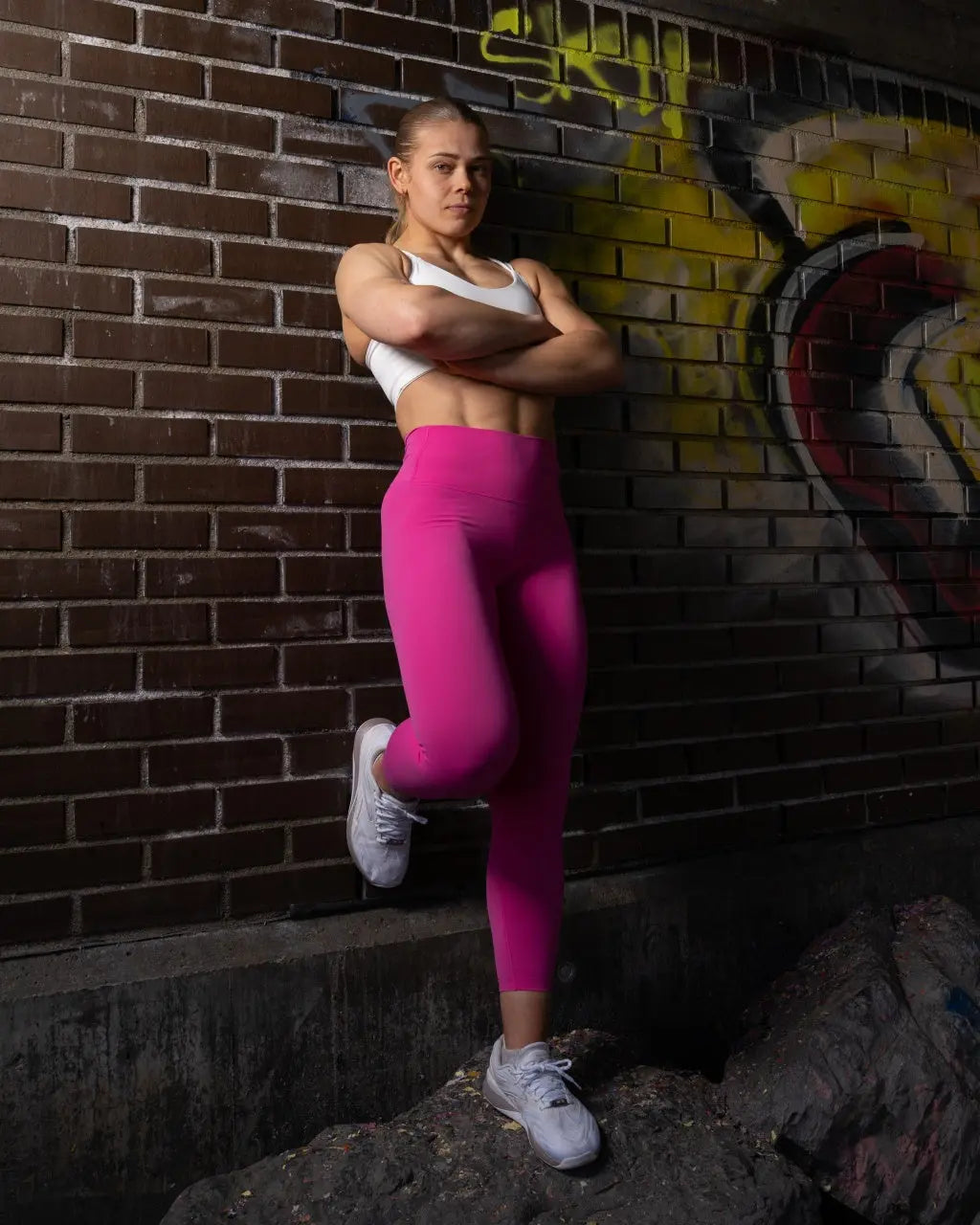 Fluid Womens Leggings (Pink) Vivid Performance