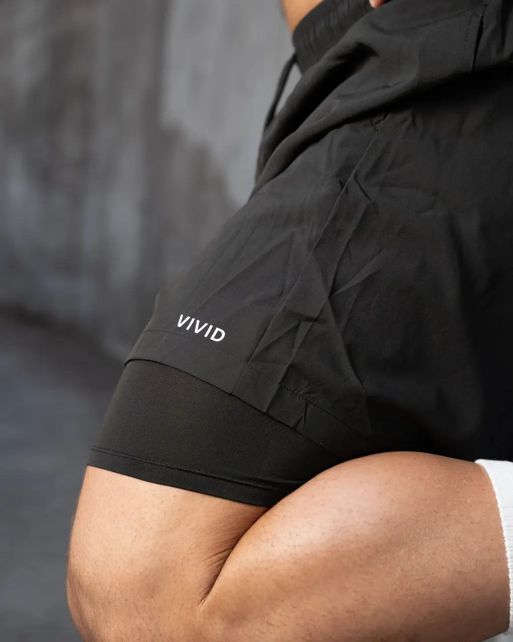 Fluid Mens 2-in-1 Shorts (Black) Vivid Performance