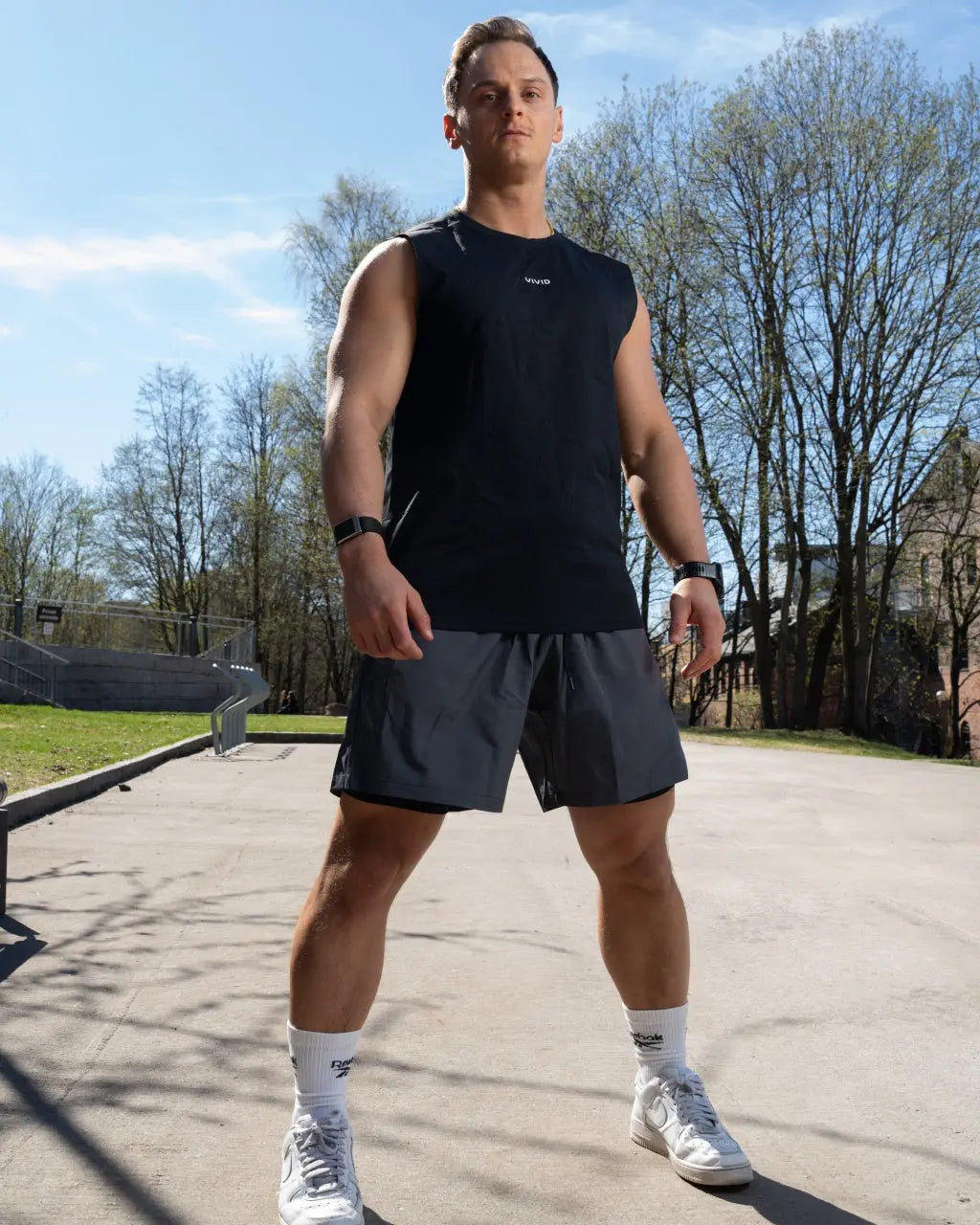 Fluid Mens 2-in-1 Shorts (Gray) Vivid Performance