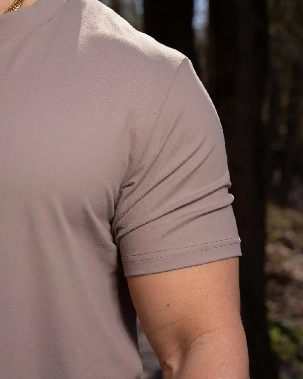 Fluid Mens Tee (Brown) Vivid Performance