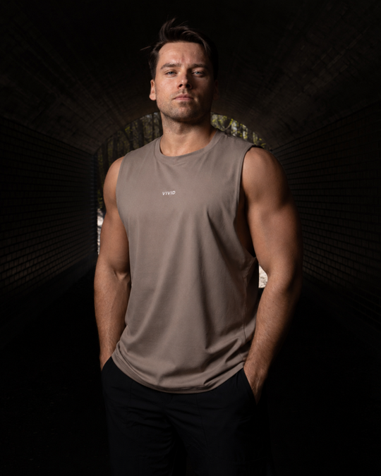 Fluid Mens Tank (Brown)