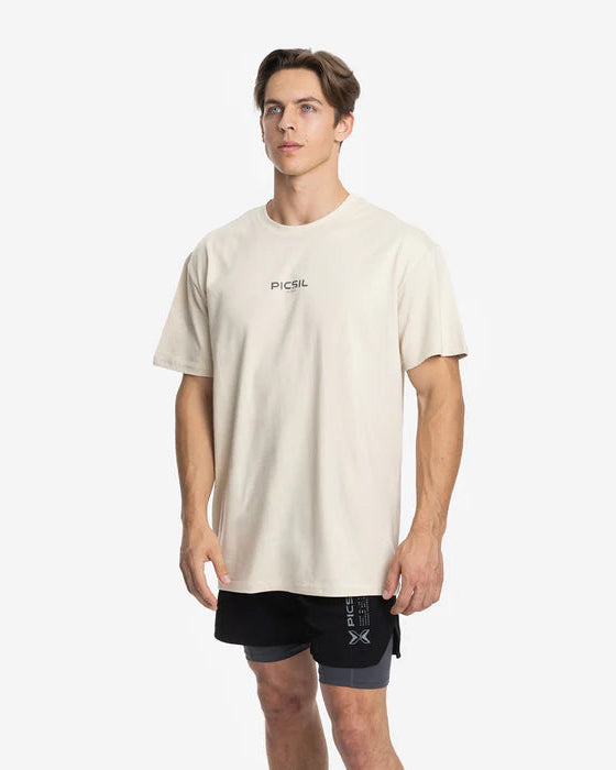 Picsil Men's Oversized T-shirt (Sandstone)