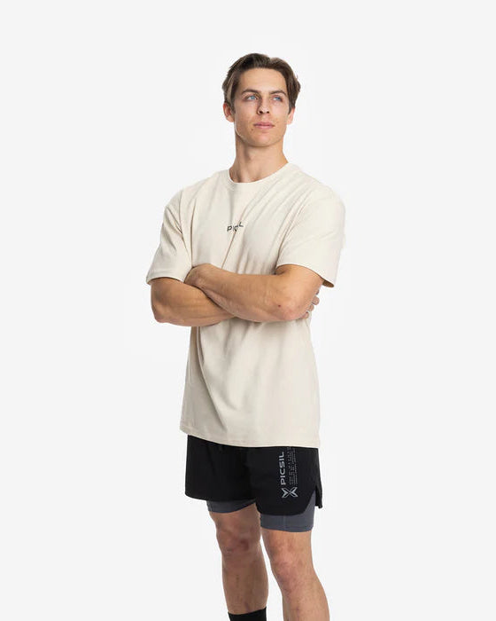 Picsil Men's Oversized T-shirt (Sandstone)