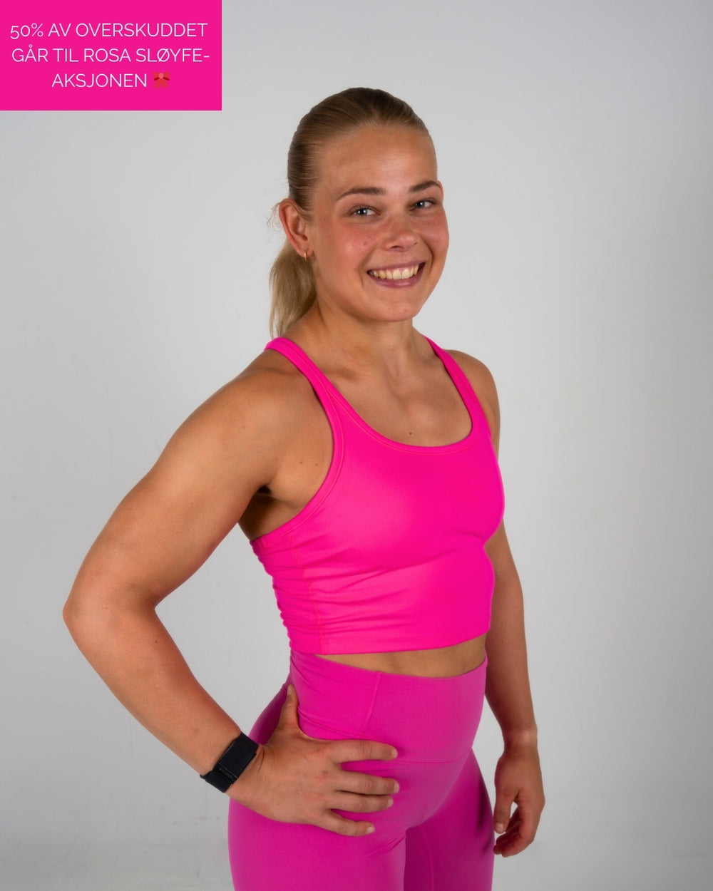 Rosa Sløyfe Fluid 2-in-1 Top (Pink)