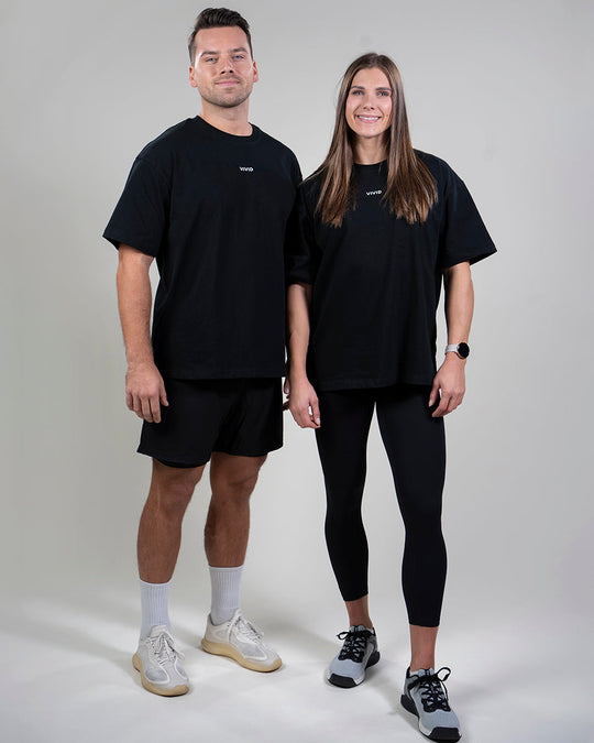 Oversized Unisex Heavy Tee (Black)