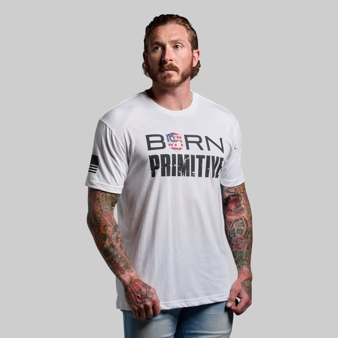 Born Primitive Brand Tee (White USA)
