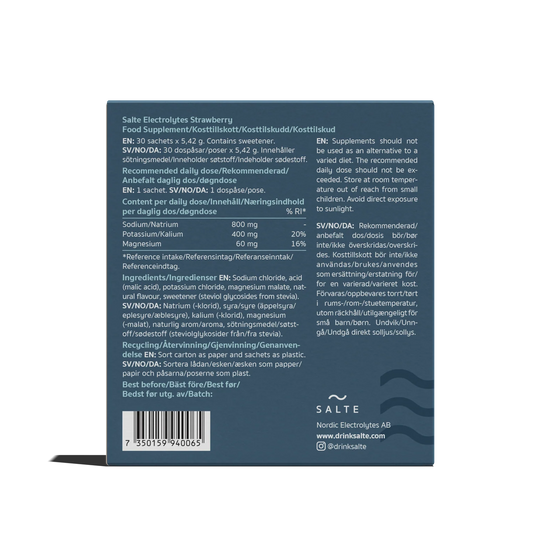 Elektrolytter - Jordbær - 30 poser