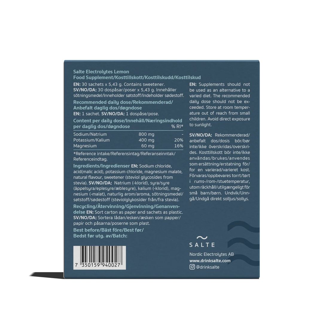 Elektrolytter - Sitron - 30 poser