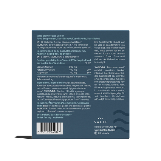 Elektrolytter - Sitron - 30 poser