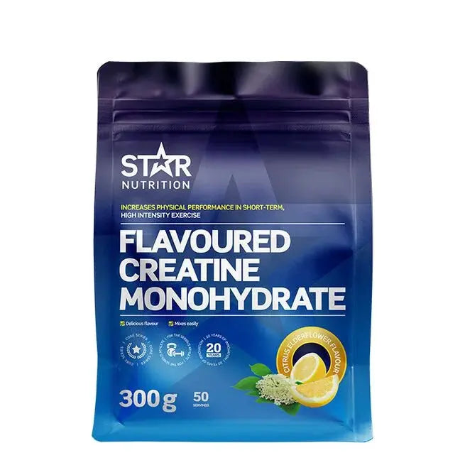 Smaksatt Kreatin Monohydrat 300 g Citrus Elderflower Star Nutrition