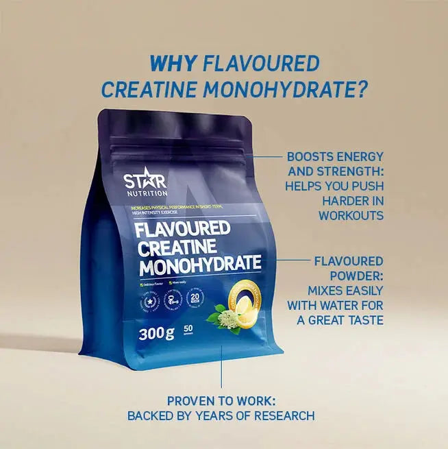 Smaksatt Kreatin Monohydrat 300 g Citrus Elderflower Star Nutrition