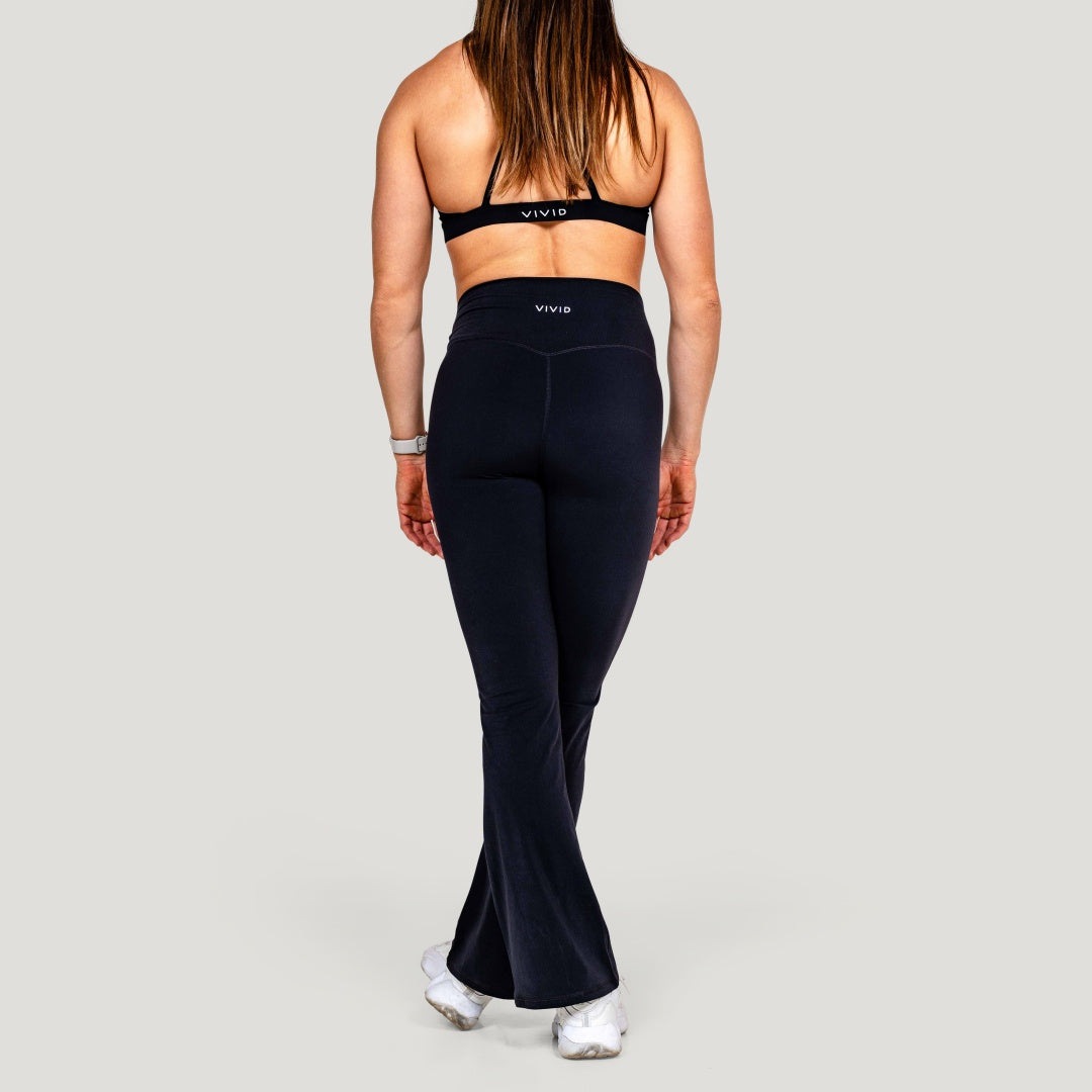 Fluid Flare Womens Leggings (Black)
