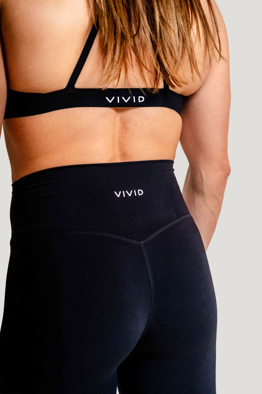 Fluid Flare Womens Leggings (Black)