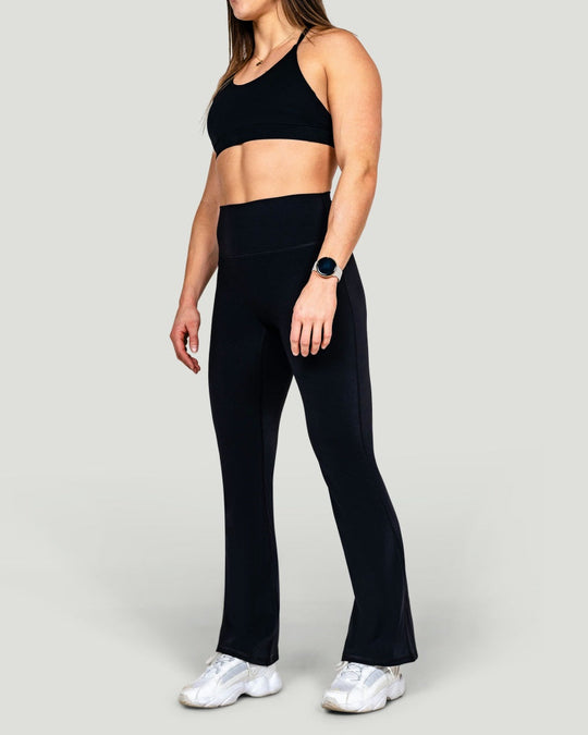 Fluid Flare Womens Leggings (Black)