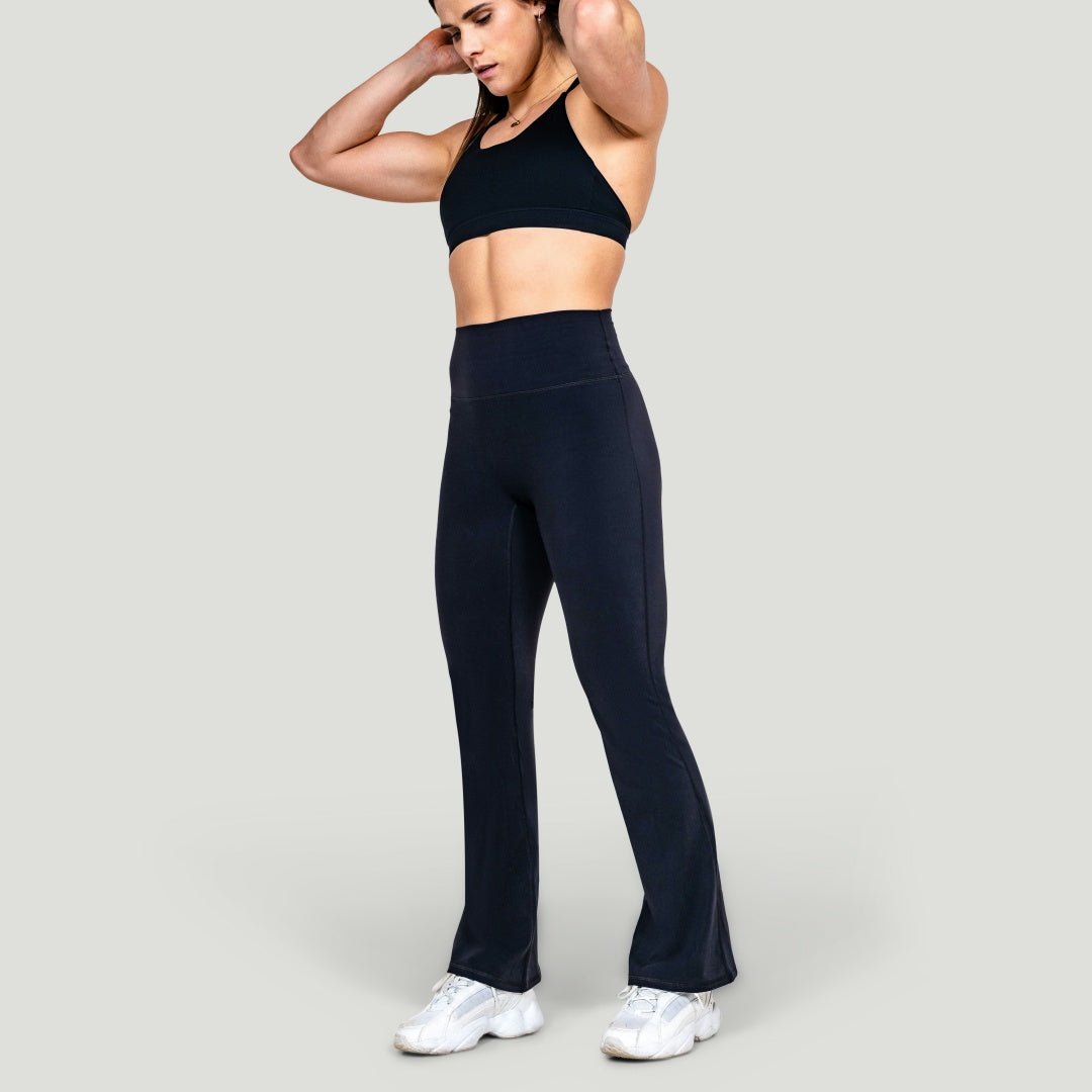 Fluid Flare Womens Leggings (Black)