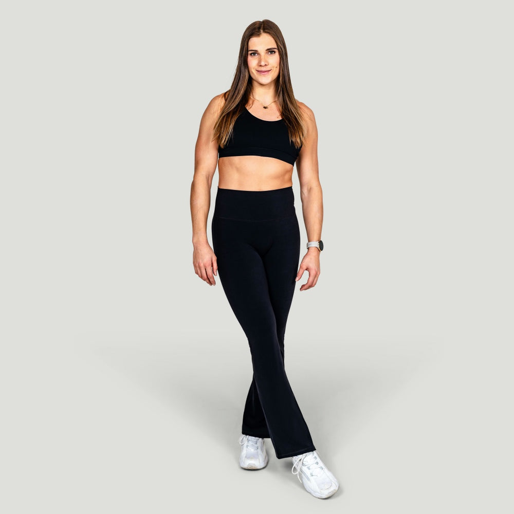 Fluid Flare Womens Leggings (Black)