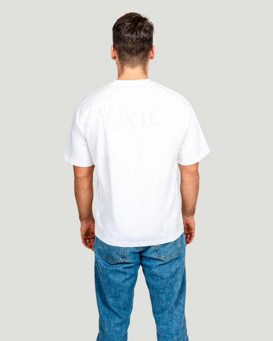 Embroded Oversized Heavy Tee (White)