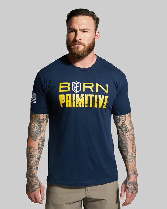 Brand Tee (Midnight Navy/Gold) ⎸ Born Primitive